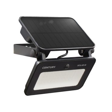 Century Italia Solar-B - spot solaire avec détecteur de mouvement - 14,3 x 9,7 x 4,4 cm - 8W LED inclus - couleur de lumière réglable - IP65 - noir