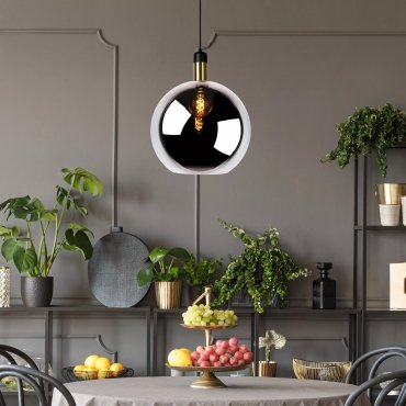 Lucide Julius - lampe suspendue - Ø 40 x 182 cm - fumé