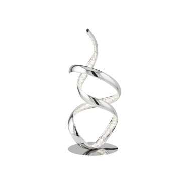 Searchlight Twirls - lampe à poser - 18,5 x 39,5 cm - 13W LED inclus - chrome