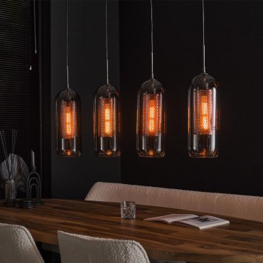 Vico Lantern 4L - lampe suspendue - 105 x 9 x 150 cm - artic black