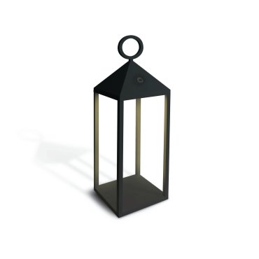 ONE Light Rechargeable Path Light - lampadaire - 14 x 14 x 46 cm - 3W LED inclus - IP54 - noir