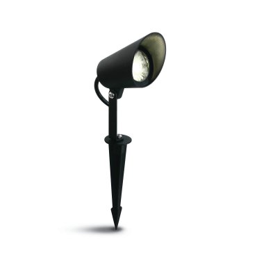 ONE Light LED Garden Spots - spot de sol sur piquet - 10,4 x 5,7 x 16 cm - 8W LED dimmable inclus - IP65 - noir