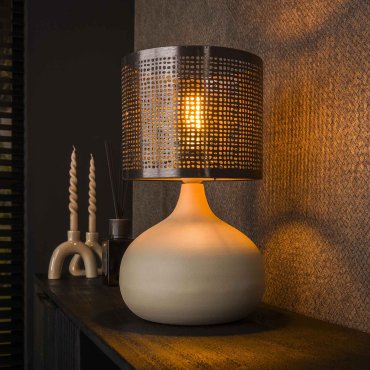 Vico Straight - lampe à poser - Ø 25 x 46 cm - gris