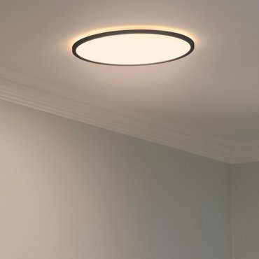 Nordlux Oja - plafonnier - Ø 42,4 x 2,3 cm - 19W LED inclus (3000K/4000K) - noir