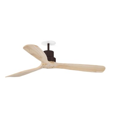Faro Lantau L - ventilateur de plafond avec rosace encastrée - Ø 132 cm - marron et pin