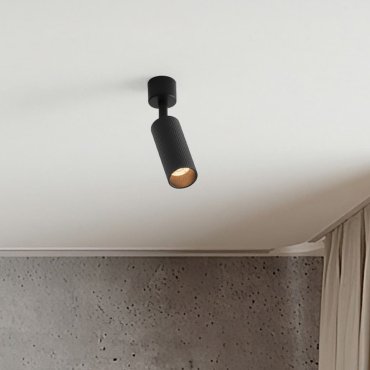 Nova Luce Comet - plafonnier - Ø 4 x 17 cm - noir sablé