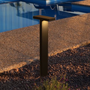 Nova Luce Poet - lampe de jardin - 23,5 x 65 x 10 cm - 16W LED inclus - IP65 - anthracite foncé