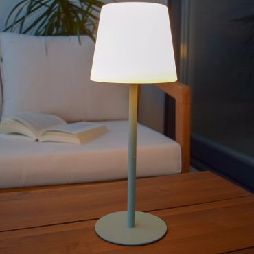 Lucide Tyon - lampe de table rechargeable - Ø 15 x 41 cm - 2W dimmable LED inclus - IP65 - vert