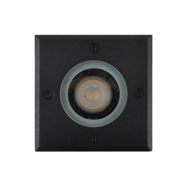Roi Du Luminaire Hades - spot carré pour l'extérieur - 110 x 110 mm, Ø100 mm à encastrer - IP67 - noir