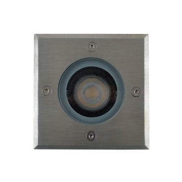 Roi Du Luminaire Hades - spot carré pour l'extérieur - 110 x 110 mm, Ø100 mm à encastrer - IP67 - chromé mat