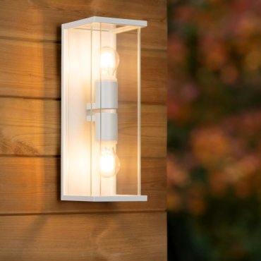Lucide Claire - applique d'extérieur - 14 x 16 x 40 cm - IP54 - blanc