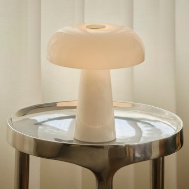 Design for the People Glossy Mini - lampe à poser - Ø 22,3 x 24,3 cm - blanc