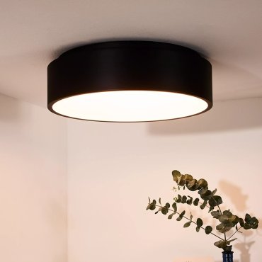 Lucide Talowe - plafonnier - Ø 45 x 13 cm - 30W LED dimmable inclus - noir
