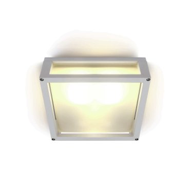 ONE Light Outdoor E27 Square - plafonnier extérieur - 25 x 25 x 9,5 cm - IP54 - blanc