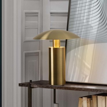 Nova Luce Karpos - lampe de table - Ø 20 x 22,5 cm - 5W LED inclus - laiton doré