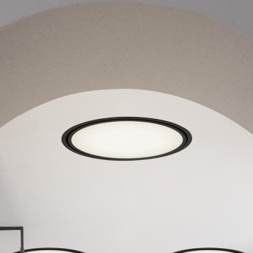 Nova Luce Perfect Profile Trimless - spot encastré - Ø 840 mm, 830 mm encastré - 80W LED dimmable inclus - 3000K - noir