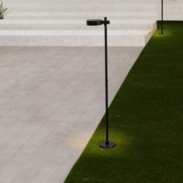 Nova Luce Dyol - lampe de jardin - Ø 12 x 102 cm - 7W LED inclus - IP65 - noir sablé