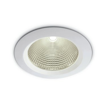 ONE Light COB Downlight Range Die Cast - spot encastré - Ø 230 mm, Ø 210 mm taille d'encastrement - 30W LED inclus - blanc - couleur de lumière blanc chaud