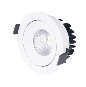Maxlight Cyklop - spot encastré - Ø 90 mm, Ø 80 mm encastré - 12W LED inclus - IP65 - blanc