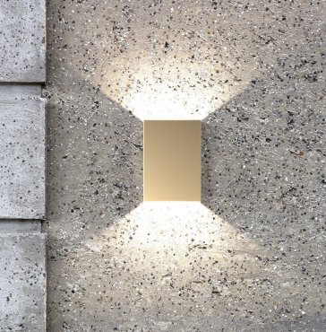 Nordlux Fold - applique murale extérieure - 15 x 4,5 x 21 cm - 2 x 5W LED inc. - IP54 - laiton