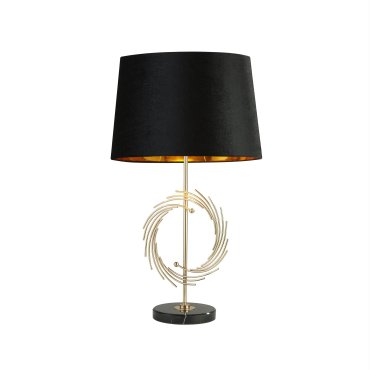 Searchlight Roman - lampe à poser - 56 cm - noir et or