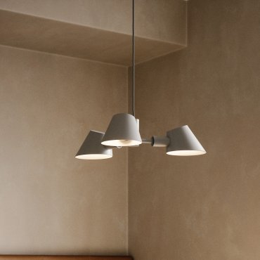 Design for the People Stay 3-Spot - lampe suspendue - Ø 60 x 319,4 cm - gris