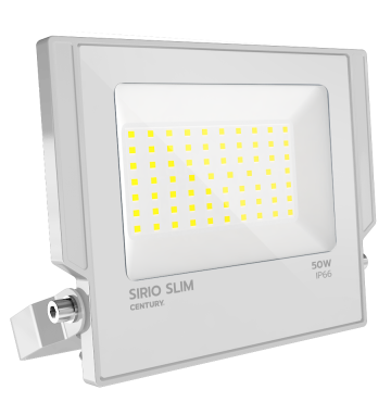 Century Italia Sirio Slim - projecteur - 20 x 2,9 x 17,8 cm - 50W LED inclus - 6000K - IP66 - blanc