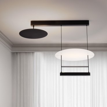 Nova Luce Diona - lampe suspendue - 80 x 60 x 40 cm - 35W dimmable LED inclus - noir sablé et blanc