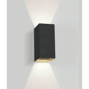 ONE Light Outdoor Wall Dark Lights - applique murale extérieure - 9 x 6,8 x 16,6 cm - 2 x 3W LED inclus - IP54 - noir