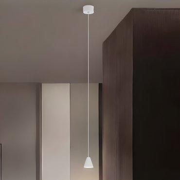 Nova Luce Irmos - lampe suspendue - Ø 6 x 191 cm - 5W LED inclus - blanc sablé