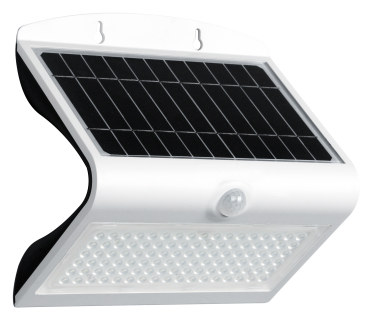 Century Italia Arcadia 6.8 - lampe murale extérieure à énergie solaire avec capteur - 23,2 x 22 x 12,1 cm - 8W LED inclus - IP65 - blanc