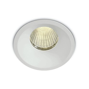 ONE Light COB Dark Light Range - spot à encastrer - Ø 82 mm, Ø 75 mm encastré - 12W LED inclus - IP44 - blanc - couleur de lumière blanc chaud