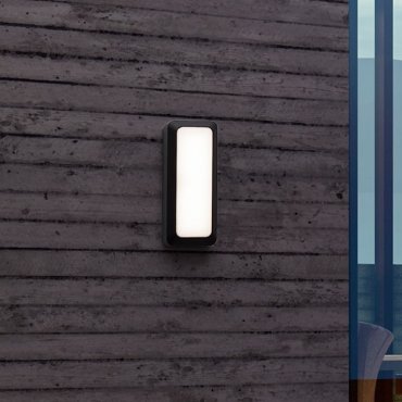Nova Luce Appia - applique murale extérieure - 8,5 x 20 x 3,8 cm - 5W LED inclus - IP54 - anthracite foncé