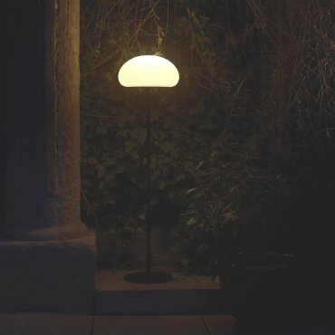Nordlux Sponge - lampadaire - rechargeable par câble USB - Ø 34 x 126 cm - 6,8W LED dimmable inclus - blanc et noir