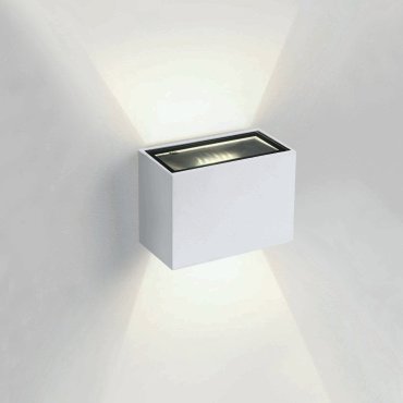 ONE Light Outdoor Wall Up &amp; Down Lights - applique murale extérieure - 9 x 6,5 x 6,5 cm - 2 x 3W LED inclus - IP54 - blanc