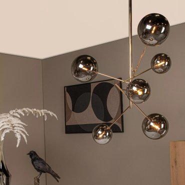 Lucide Alara - lampe suspendue - Ø 72 x 116 cm - or