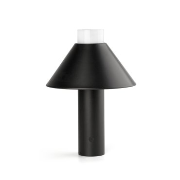 Faro Fuji - lampe de table d'extérieur - rechargeable par câble USB - Ø 17,5 x 24 cm - 1,5W LED dimmable inclus - IP44 - noir