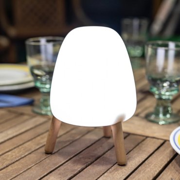 New Garden Rocket 20 - lampe de table - Ø14,2 x 19,4 cm - 1W dimmable LED inclus - IP43 - blanc