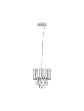 Nova Luce Magnolia - suspension - Ø 25 x 120 cm - chrome