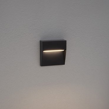Nova Luce Nectar - applique murale extérieure - 11 x 3 x 11 cm - 3W LED inclus - IP65 - anthracite foncé