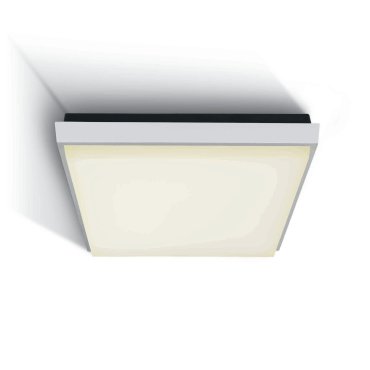 ONE Light Outdoor Slim LED - plafonnier extérieur - 30 x 30 x 4,9 cm - 30W LED inclus - IP54 - blanc
