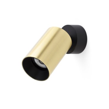 Faro Stan - spot en saillie 1L - Ø 6 x 15 cm - or satiné