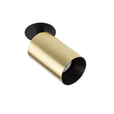 Faro Stan - spot en saillie 1L - Ø 6 x 13,7 cm - encastré Ø 50 mm - or satiné