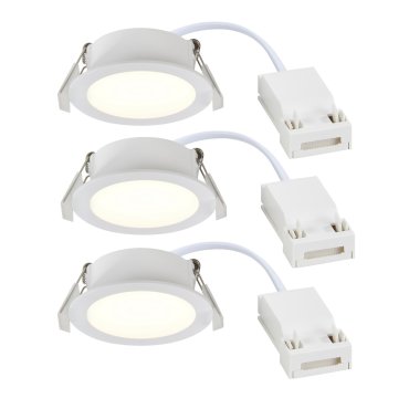 Nordlux Olea 3-Kit - spot encastré - Ø 85 mm, Ø 68 mm taille d'encastrement - 4,4W LED inclus - IP65 - blanc