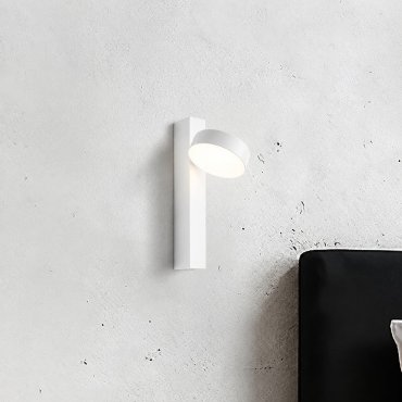 VK Lighting Lopi  - lampe de lecture avec interrupteur - Ø 9,8 x 29,8 cm - 8W LED inclus - blanc