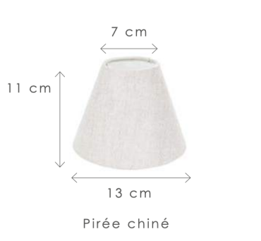 Abat-jour Authentage pour Fiston - 13 x 7 x 11 cm -  piré chiné