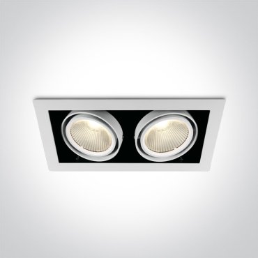 ONE Light COB Box Type Shop - spot à encastrer - 340 x 185 mm, 320 x 160 mm taille d'encastrement - 2 x 30W LED inclus - blanc