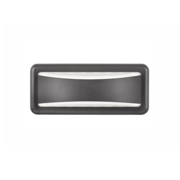Nova Luce Pulsar - applique murale d'extérieur - 23 x 10 x 6,7 cm - 6W LED inclus - IP54 - gris foncé et blanc