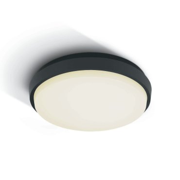 ONE Light Outdoor Slim LED - plafonnier extérieur - Ø 23,8 x 4,6 cm - 20W LED inclus - IP54 - anthracite