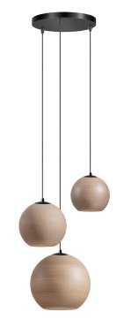 ETH Orb Saturn - suspension - Ø 50 x 200 cm - noir et taupe